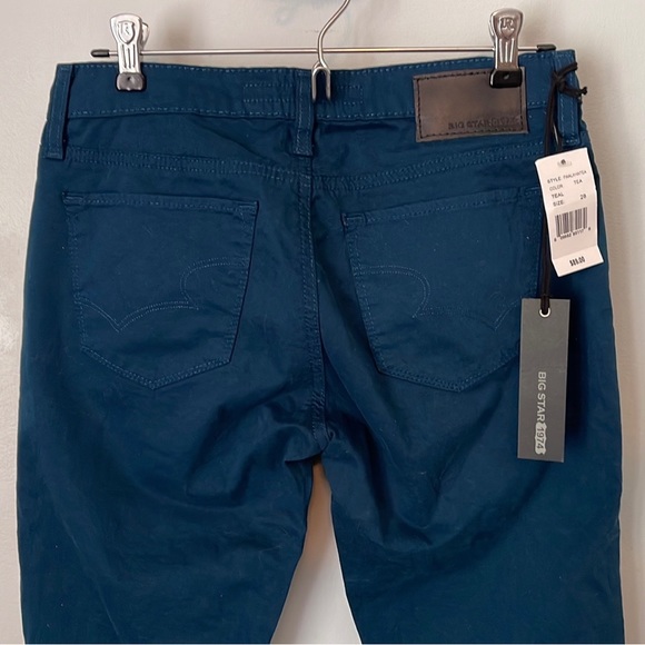 Teal Big Star ALEX Mid Rise Skinny Pants 28 - Picture 2 of 6